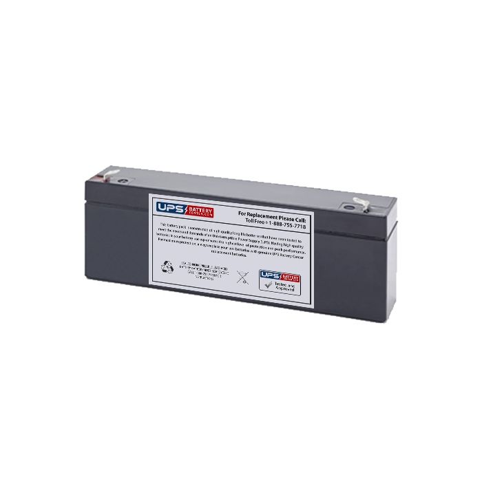 LONG WP2.6-12 12V 2.6Ah Battery with F1 Terminals On Opposite Sides