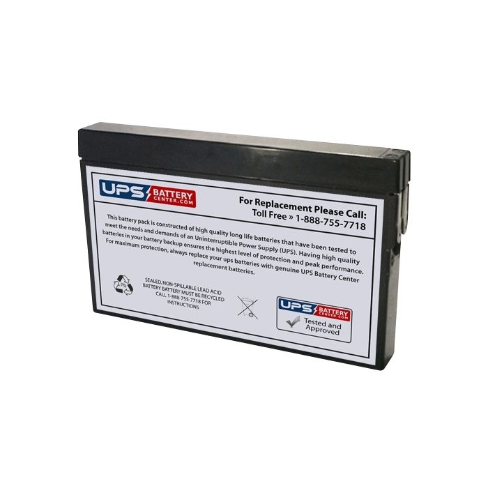 CCB Industrial 12V 2Ah 12MD-2.0B Battery with Tab Terminals