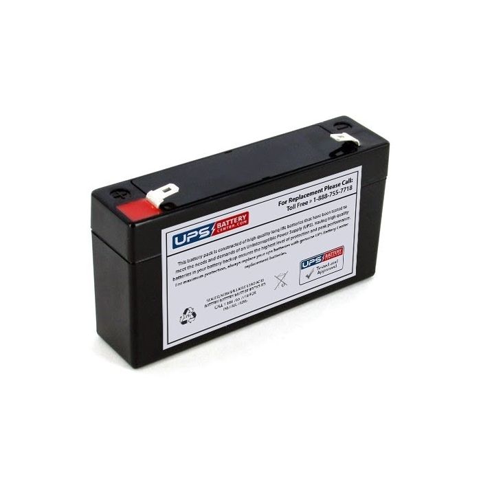 CCB Industrial 6V 1.3Ah 6MD-1.3 Battery with F1 Terminals