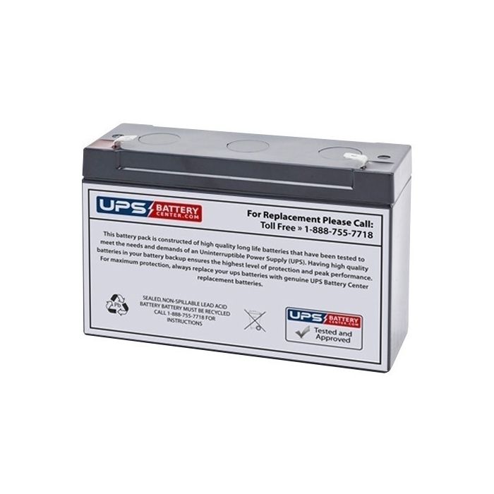 CCB Industrial 6MD-12 6V 12Ah Battery with F1 Terminals