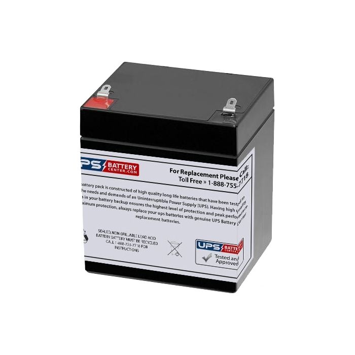 Chamberlain 12V 5Ah 349544 Battery with F1 Terminals