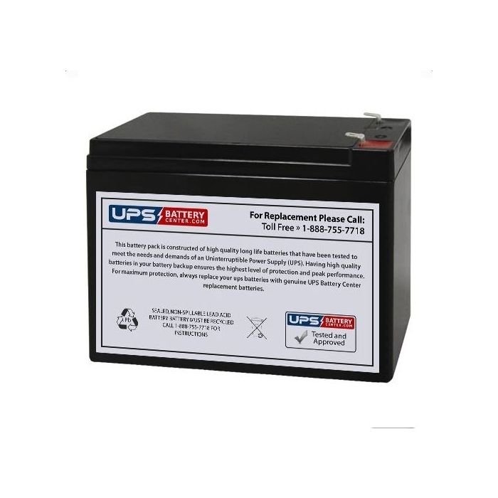 Chloride 12V 10Ah 100-001-0136-02 Battery with F1 Terminals