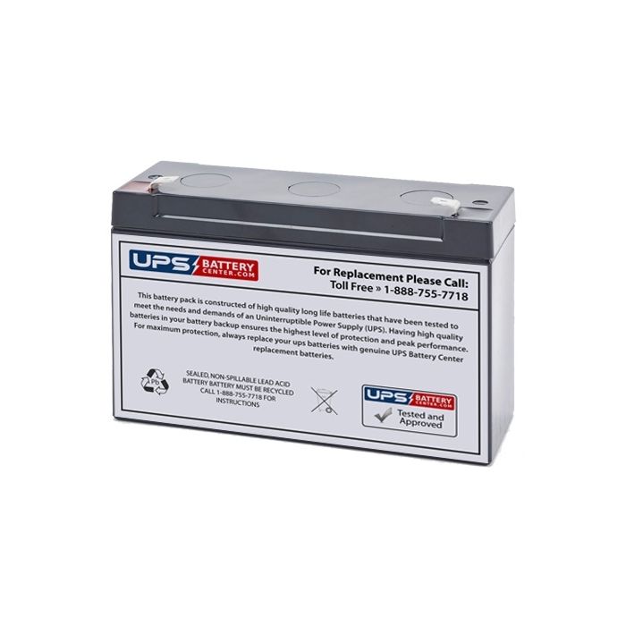 Elan 6V 12Ah 1660 Battery with F1 Terminals