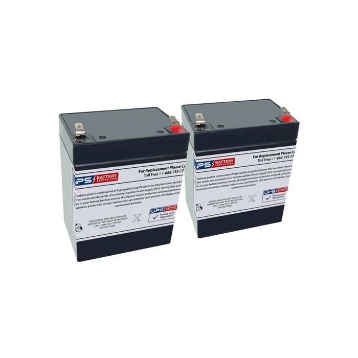 Invacare Reliant 350 Patient Lift 12V 2.9Ah Batteries with F1 Terminals - Right Side (+)