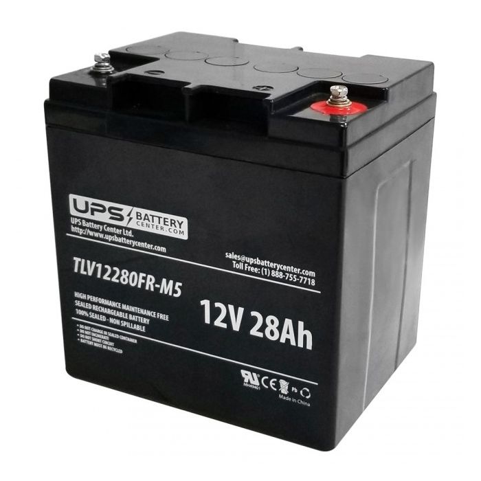 Multipower MP30-12C 12V 28Ah Battery with M5 Insert Terminals