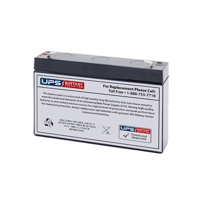 TLV690F2 - 6V 9Ah Sealed Lead Acid Battery with F2 Terminals