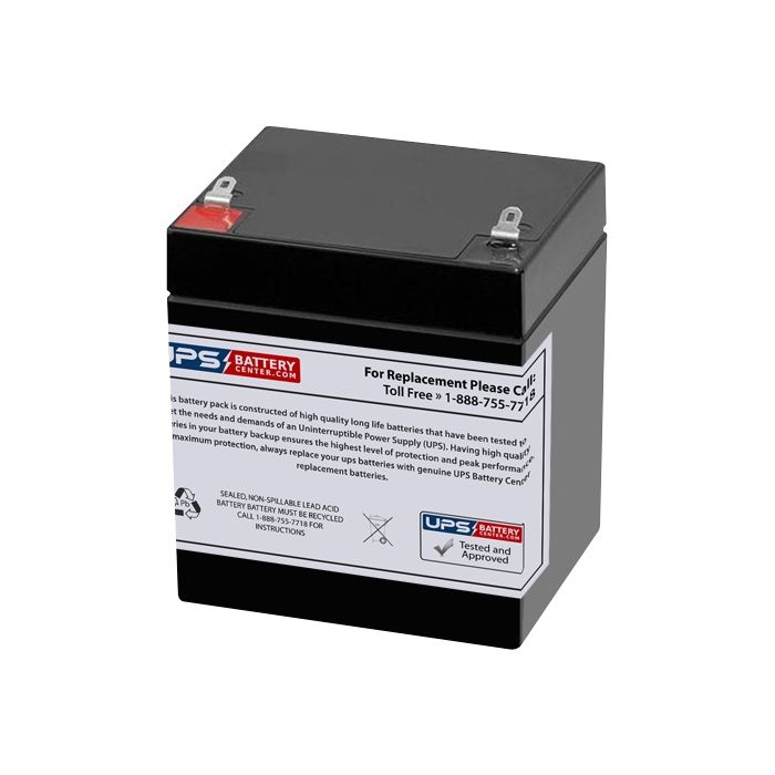 Yuasa 12V 5Ah NP5-12 Battery with F1 Terminals