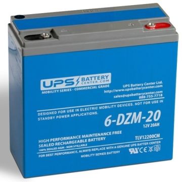 Amptek 12V 20Ah 6-DZM-24 Replacement Battery with M5 Terminals