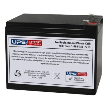 Apex APX12100 12V 10Ah Replacement Battery with F2 Terminals