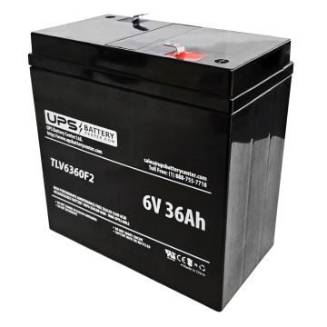 Brooks Equipment 6V 36Ah BAT633 Battery with F2 Terminals