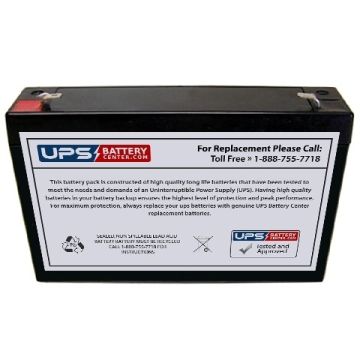 CCB Industrial 6V 8Ah 6MD-8.0 Battery with F1 Terminals