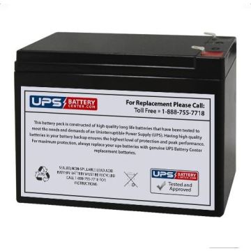 EMERGI-LITE 12V 10Ah EMF4 Battery with F1 Terminals