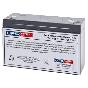 Flying Power NS6-12 6V 12Ah Battery with F1 Terminals