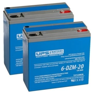 UT13126 - Homelite Lawn Mower Compatible replacement battery set - 2x 6-DZM-20 - Complete set