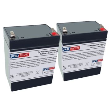 Invacare Reliant 350-1 Patient Lift 12V 2.9Ah Batteries with F1 Terminals Right Side (+)