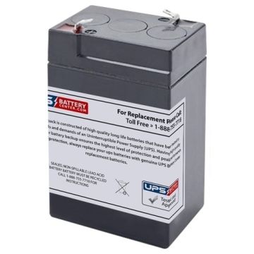 KRAFT VRLA 6V 5Ah 6V4 Replacement Battery with F1 Terminals
