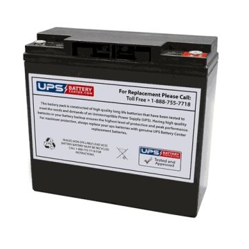 PowerSonic PSH-12180NB-FR 12V 20Ah Replacement Battery with Insert Terminals