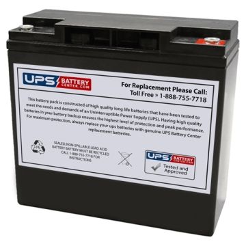 Strident AGM 12V 20Ah GP12-20 Replacement Battery with M5 Terminals