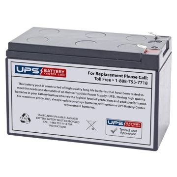 TN Power 12V 7.2Ah TN12-6.5 Replacement Battery with F1 Terminals