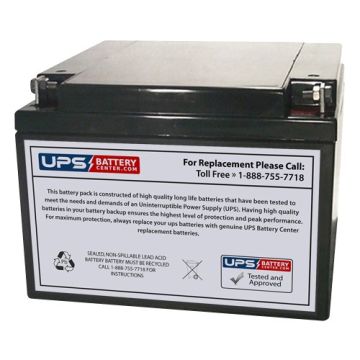 Yuasa 12V 24Ah NP24-12B Battery with F3 - Nut & Bolt Terminals